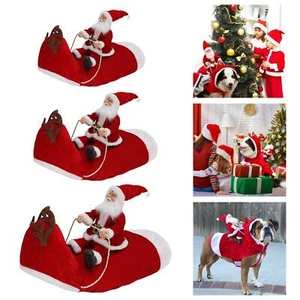 Christmas Pet Costume Dog Adjustable Bust Fancy Dress Suit for Puppy Christmas - Picture 1 of 7