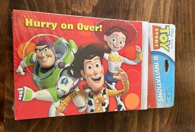 TOY STORY 8 TARJETAS DE INVITACIÓN DE FIESTA DE CUMPLEAÑOS, SOBRES Woody, Jessie And Buzz Foto 1 de 2
