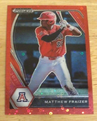 2021 Panini Prizm Draft Picks Matthew Fraizer PDP220 Red Donut Circles Prizm /99 - Image 1 of 2