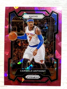 2023-24 Panini Prizm Basketball Pink Cracked Ice Prizm #186 Carmelo Anthony - Picture 1 of 2