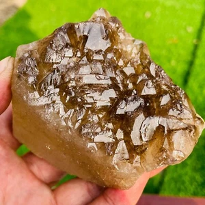 360 g Piel de cocodrilo Natural Citrino Humeante Cuarzo Cristal Espécimen Mineral Áspero - Imagen 1 de 14