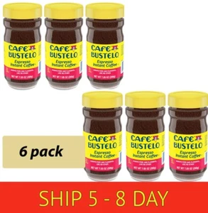 (6 pack) Cafe Bustelo, Espresso Style, Dark Roast ...7.05 oz Jar (w16) - Picture 1 of 8