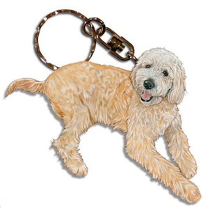 Labradoodle Keychain Wooden - Picture 1 of 1