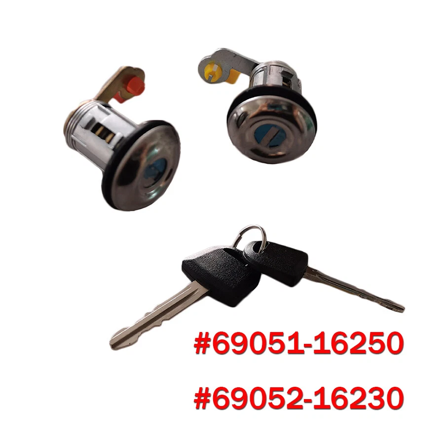 1 conjunto kit de trava e chaves de porta para 1995-2000 Toyota Tercel #69051-16250, 69052-16230 - Imagem 1 de 4