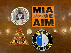 MIA KALA Stickers( Lot of4 ) Original Promo RARE Hip Hop , Free Flag sticker - Picture 1 of 4
