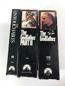 Mafia lot The Godfather part 1 part 2 and the Untouchables VHS set of 5 Tapes - Imagen 1 de 17