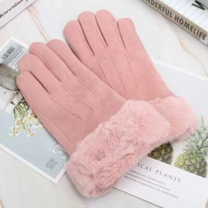 Gloves Women's Suede / Leather Winter Warm Driving Soft Lining Thermal Gloves US - Picture 1 of 23