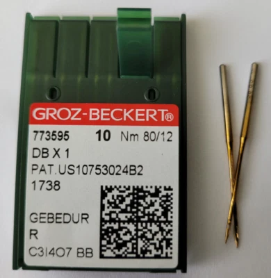 Nähmaschinennadeln Groz Beckert Titan beschichtet Nadelsystem 1738 Stärke 80 - Bild 1 von 3