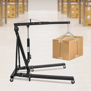 Folding Hydraulic Lifter Crane Warehouses Heavy Duty Lifting Crane 1T/2204.6 lbs - Foto 1 di 21