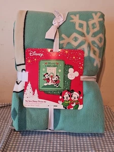 Kit de manta polar Disney sin coser, Feliz Navidad Mickey y Minnie Mouse NUEVO - Imagen 1 de 9