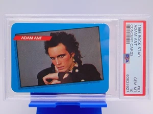 1985 AGI Rock Star Concert Card #67 Adam Ant PSA Graded GEM MT 10 Dog Eat Dog - Picture 1 of 3