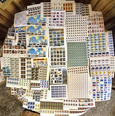 US STAMP SHEETS $125 FV LOT of Stamp Sheets,plate Blocks & Strips NMNHOG Ck Pics - Image 1 of 4