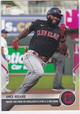 2021 TOPPS NOW #736 AMEO ROSARIO- CLEVELAND INDIANS - Image 1 of 2