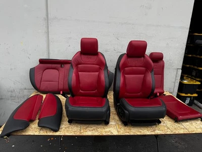FRONT REAR LEFT RIGHT SEAT SEATS RED BLACK  R JAGUAR XF XFR OEM (2009-2015) - Image 1 of 4