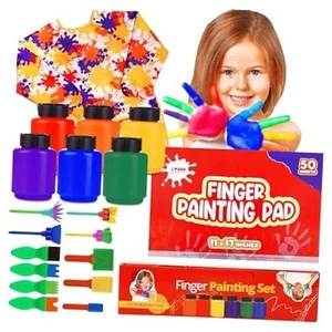 Complete Toddler Washable Finger Paint Set, Sponge Finger Paint Pad Set - Picture 1 of 7