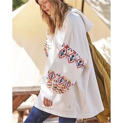 NWOT Free People Crystal Sport Pullover Hoodie, Sz. M - Imagem 1 de 2