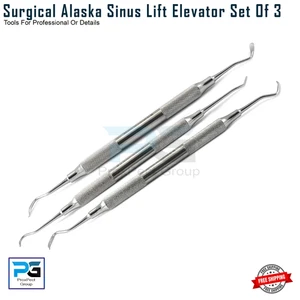 Elevador de senos dentales Alaska elevadores curetas, paquete de 3 implantes periodontales orales - Imagen 1 de 5