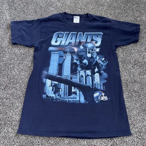 Vintage 90s Pro Player New York Giants T-Shirt Blue Size Medium NFL Bridge - Bild 1 von 11