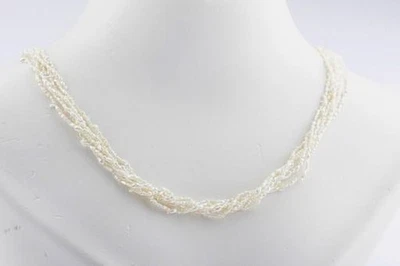 Rare Seed Beads Chain With 585 14k Yellow Gold Clasp Top! # - Imagem 1 de 4