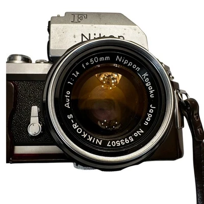 Nikon F Photomic Tn mit 50 mm F/1.4 Nikkor S Objektiv / braunes Lederetui OVP - Bild 1 von 4