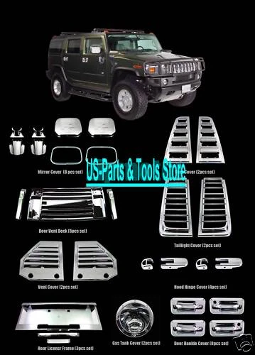 Hummer H2 Cromo Set de Estilo 36 Piezas! NUEVO Trimkit 03 - 05 2003 2004 2005 - Imagen 1 de 1
