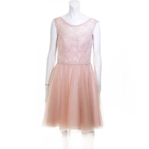 Morilee by Madeline Gardner Blush Pink Sleeveless Midi Fit Flare Cocktail Dress - Picture 1 of 6