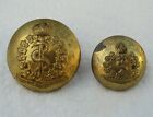 2X Ww1 Period:"Canadian Army Medical Corps Brass Buttons" (25Mm-19Mm, Canada)