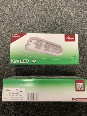 ANSELL LIGHTING Ansell - Bulkhead Kite White 3W LED 138lm 6500K - AKTLED/3M/ST