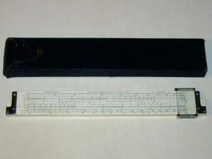 Vintage 1940s KEUFFEL & ESSER 4080-3 Log Log Duplex Trig SLIDE RULE Leather Case - Picture 1 of 5