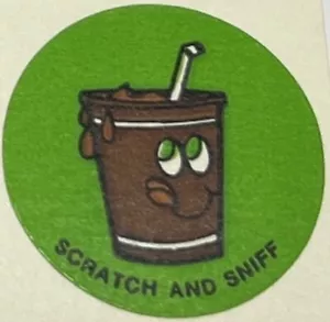 80s CTP SNIFFY Scratch/Sniff "Smelly" Sticker - CHOCOLATE - Vintage - Matte - Bild 1 von 1
