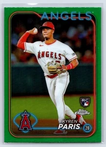 2024 Topps Chrome Kyren Paris Green Refractor #'d /99 RARE SP Rookie RC Angels - Bild 1 von 2