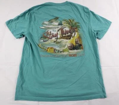 Camiseta Stay Thirsty Para Hombre Mediana (M) Island Shores Conserve Agua Bebida Cerveza Foto 1 de 4