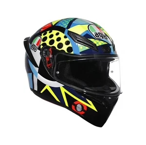 AGV K1 S Rossi Winter Test 2020 Motorradhelm (Blau/Neongelb/Rot/Grün) Gr: M (57) - Bild 1 von 8