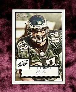 LJ Smith 1952 Topps Heritage MINT Faksimile Auto Eagles Jersey Rutgers Legends💙 - Bild 1 von 4