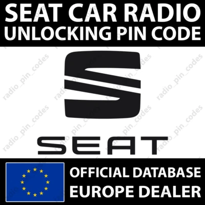 SEAT RADIO PIN CODE RCD 210 215 310 510 RNS 310 315 510 ALANA AURA BRISA ULSECD - Bild 1 von 4