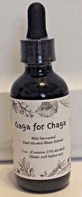  Tintura de doble extracto de hongo Chaga Wild Harvested 2 oz Foto 1 de 4