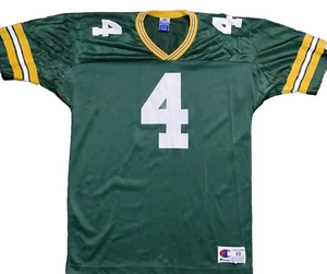 Vintage Brett Favre #4 Green Bay Packers NFL Football Champion Jersey Mens Sz 48 - Picture 1 of 5