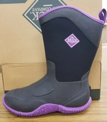 Muck Boot Mujer Tack II Mid Boot Negro/Púrpura Talla 6’s Foto 1 de 4