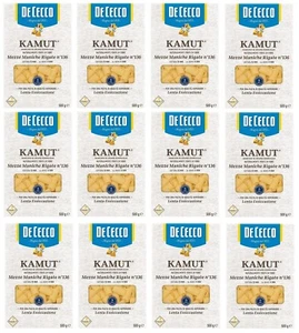 12x De Cecco Pasta Mezze Maniche Rigate N.136 Kamut Marke Khorasan-Weizen 500g - Bild 1 von 6