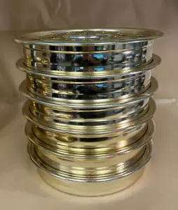 Communion Tray 2-PC Catholic Christian Church Brass Set of 6 - Picture 1 of 5