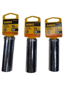 DeWalt DWMT93534OSP, DWMT74550OSP, 19mm 6pt & 12pt Deep Socket (LOT OF 3) *SALE* - Picture 1 of 1