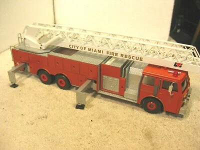 Vintage Conrad die cast City of Miami Fire Rescue red ladder truck - Image 1 of 4
