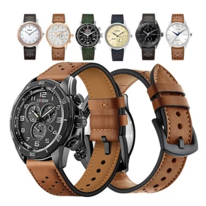 20 mm 22 mm Quick Fit Premium Leder Uhrenarmband Armband für Citizen Eco-Drive Uhr - Bild 1 von 21
