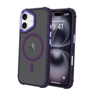 Magnetic for Case, Compatible with Magsafe, Bumper Military iPhone 16 Purple - Picture 1 of 8