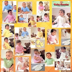 Coles Baby Classics Knitting Crochet Book BC1. 21 designs in 3 Ply sized 45-55cm - Picture 1 of 6