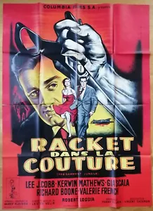 RACKET DANS LA COUTURE garment jungle affiche cinema originale mascii '57 - Foto 1 di 1