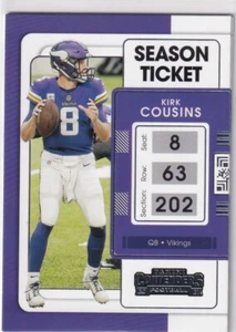 Panini Football NFL Contenders 2020-21 No. 64 Kirk Cousins Season Ticket - Bild 1 von 2