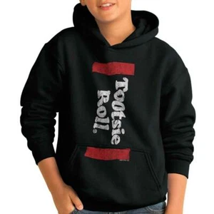 Vintage Distressed Tootsie Roll Candy Logo Youth Hooded Sweatshirt Boy or Girl - Picture 1 of 7