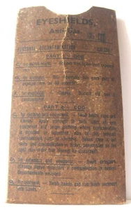WW2 British army Anti-gas Eyeshields MKIII (original) C.1943 - Picture 1 of 9