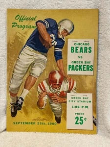 VINTAGE 9-25-1960 Chicago Bears vs. Green Bay Packers City Stadium Program, NICE - Picture 1 of 7